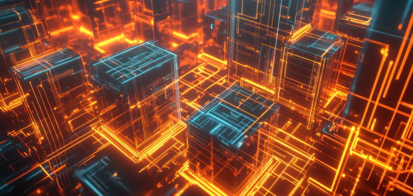 Abstract Neon Cityscape